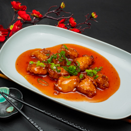 Beignets de poulet sauce piquante & aigre-douce